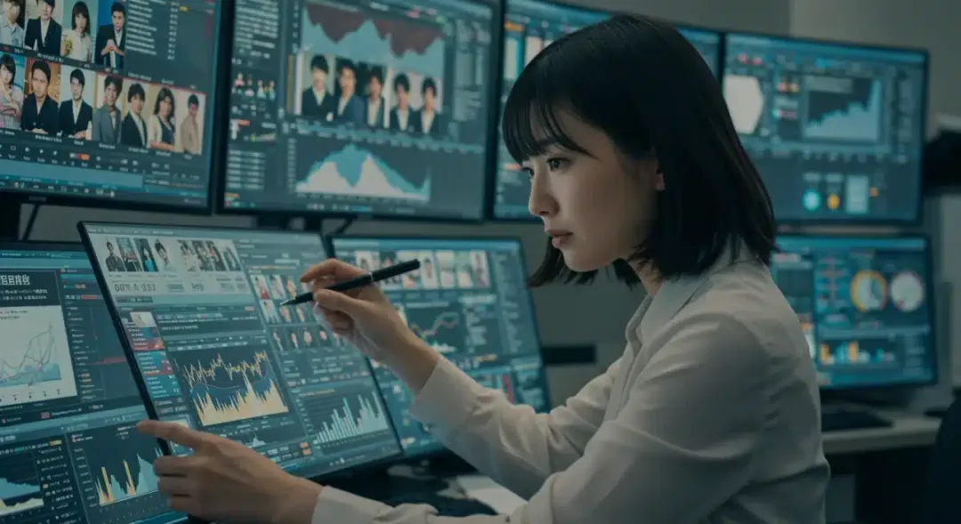 Analyst studying dorama market trends and viewership data.