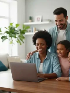 Family accessing information about TANF benefits for 2026