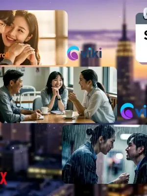 Dynamic collage showing dorama scenes, streaming logos, and a calendar for Spring 2026, illustrating platform changes.