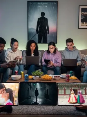 Diverse U.S. audience watching K-Dramas, showcasing various genre preferences.