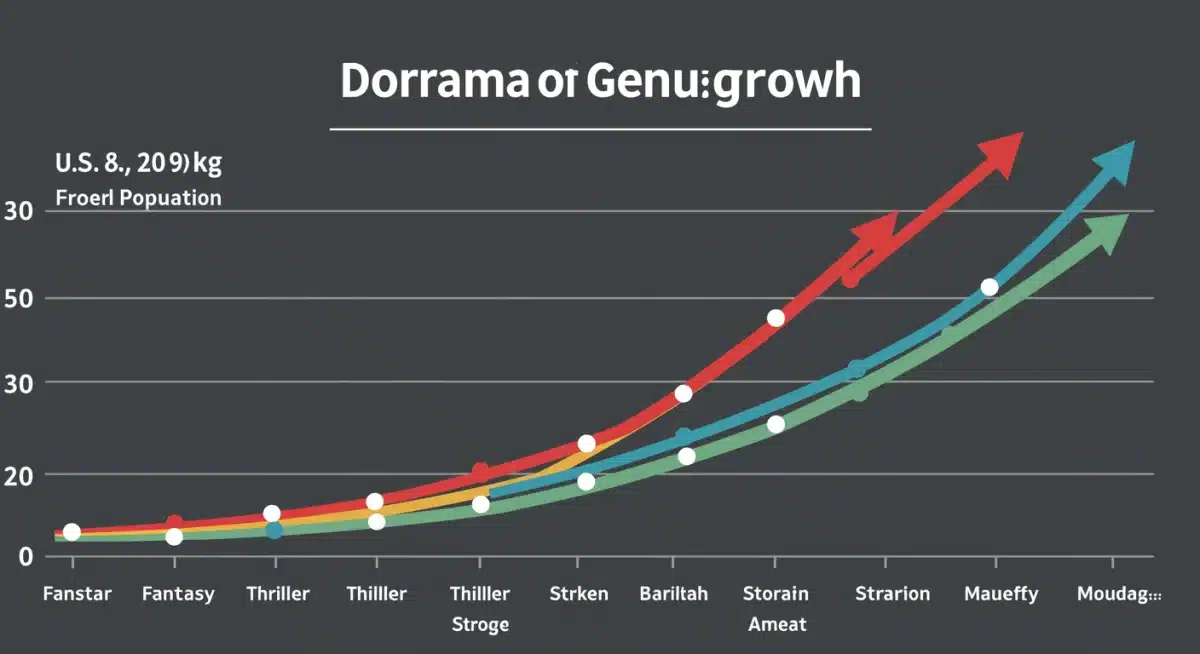 Growth chart of dorama genres popularity in U.S. streaming by 2026.