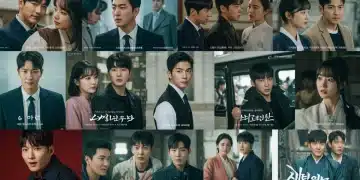 Collage of diverse K-drama posters for early 2026, highlighting top actors and genres, accessible on U.S. streaming platforms.