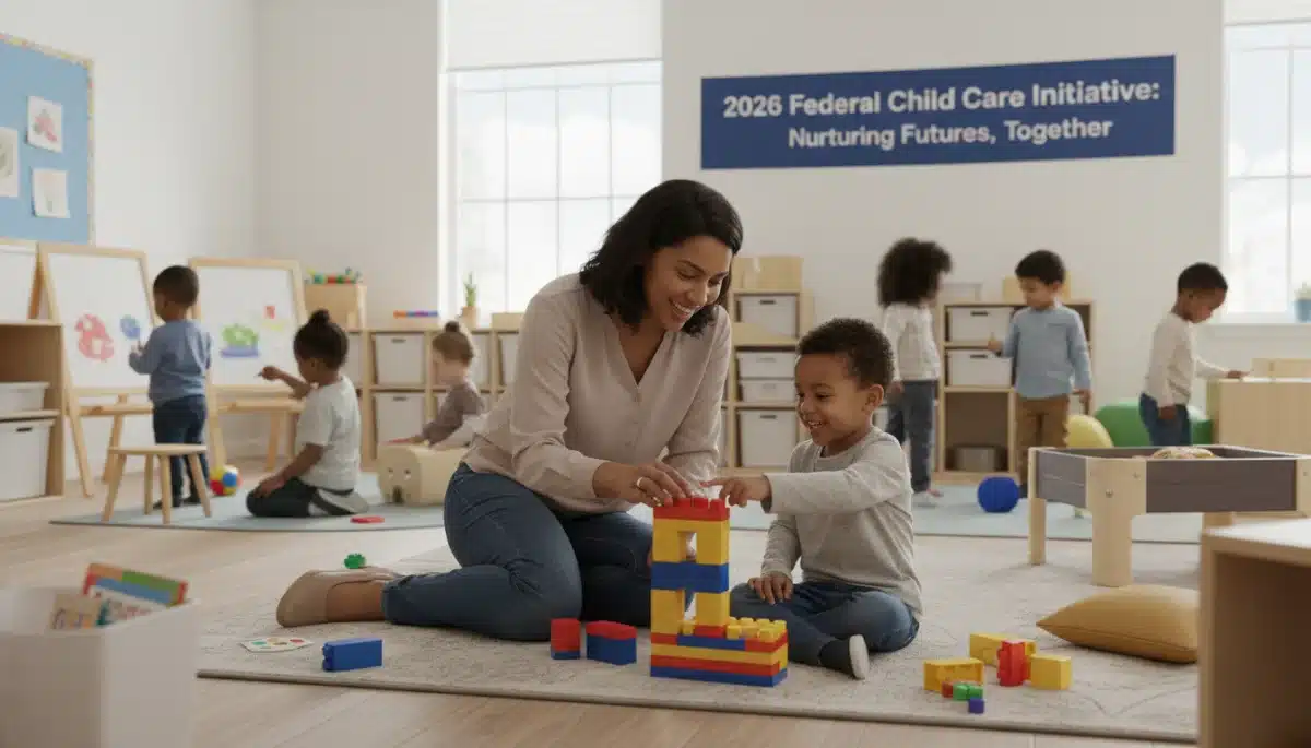 Parent and child engaged in a supportive child care environment funded by 2026 programs.