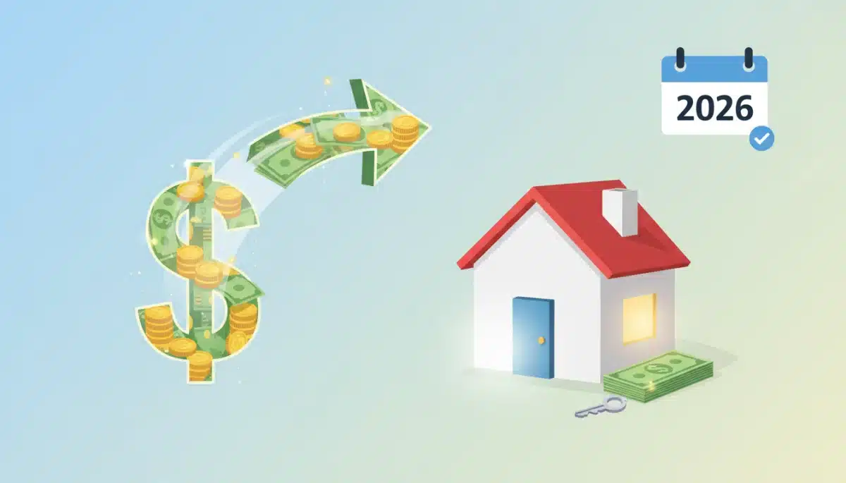Financial aid flowing into a home, symbolizing a 0 rent subsidy for 2026.