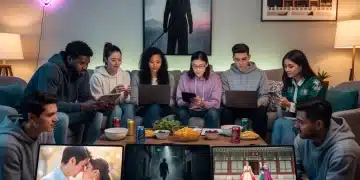 Diverse U.S. audience watching K-Dramas, showcasing various genre preferences.