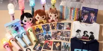 Diverse collection of dorama merchandise items representing fan spending habits in the US.